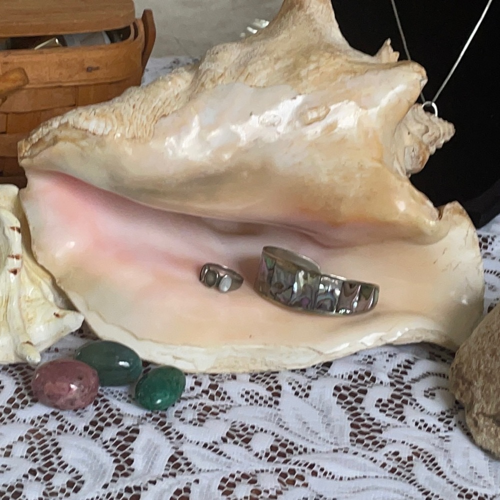 Abolone Shell Bracelet and Ring Set